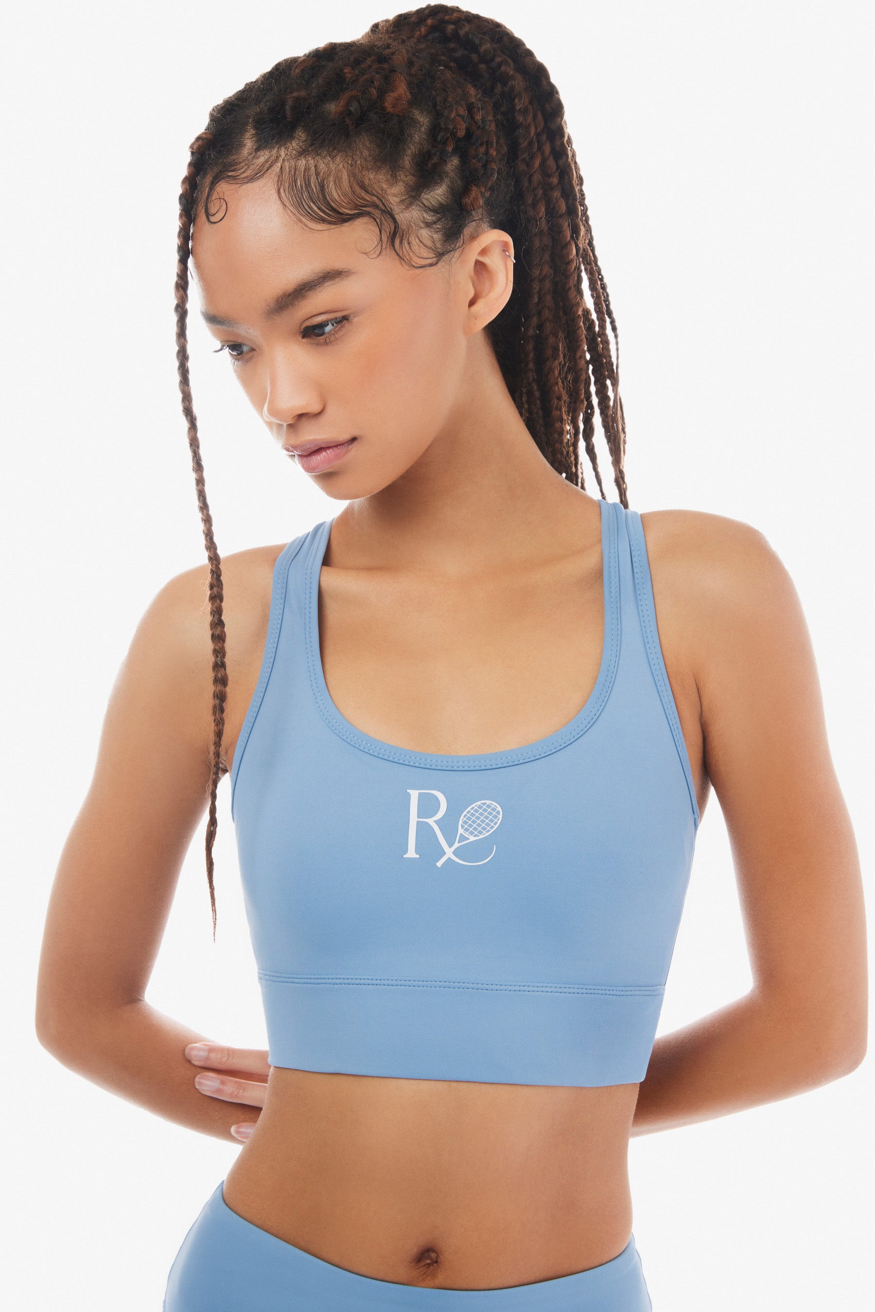 Long Line Sports Bra / Oxford Blue