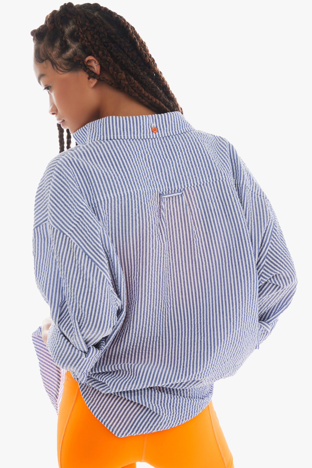 One Love Shirt / Blue Seersucker