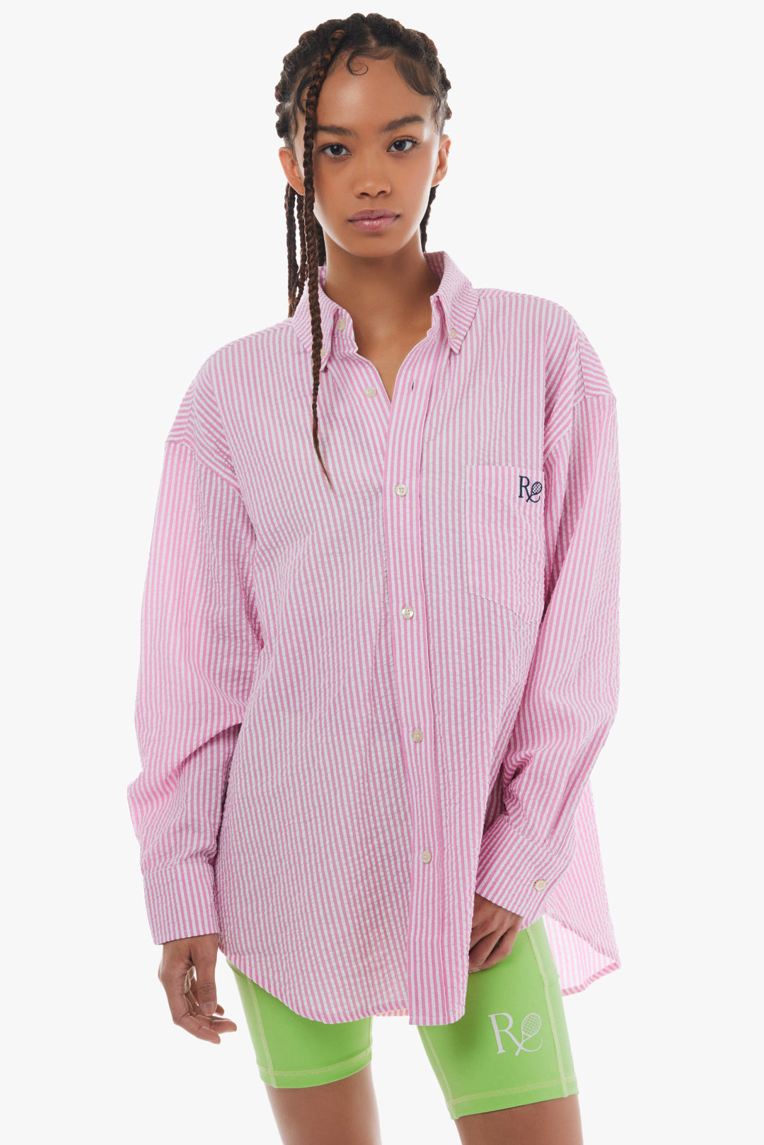 One Love Shirt / Pink Seersucker