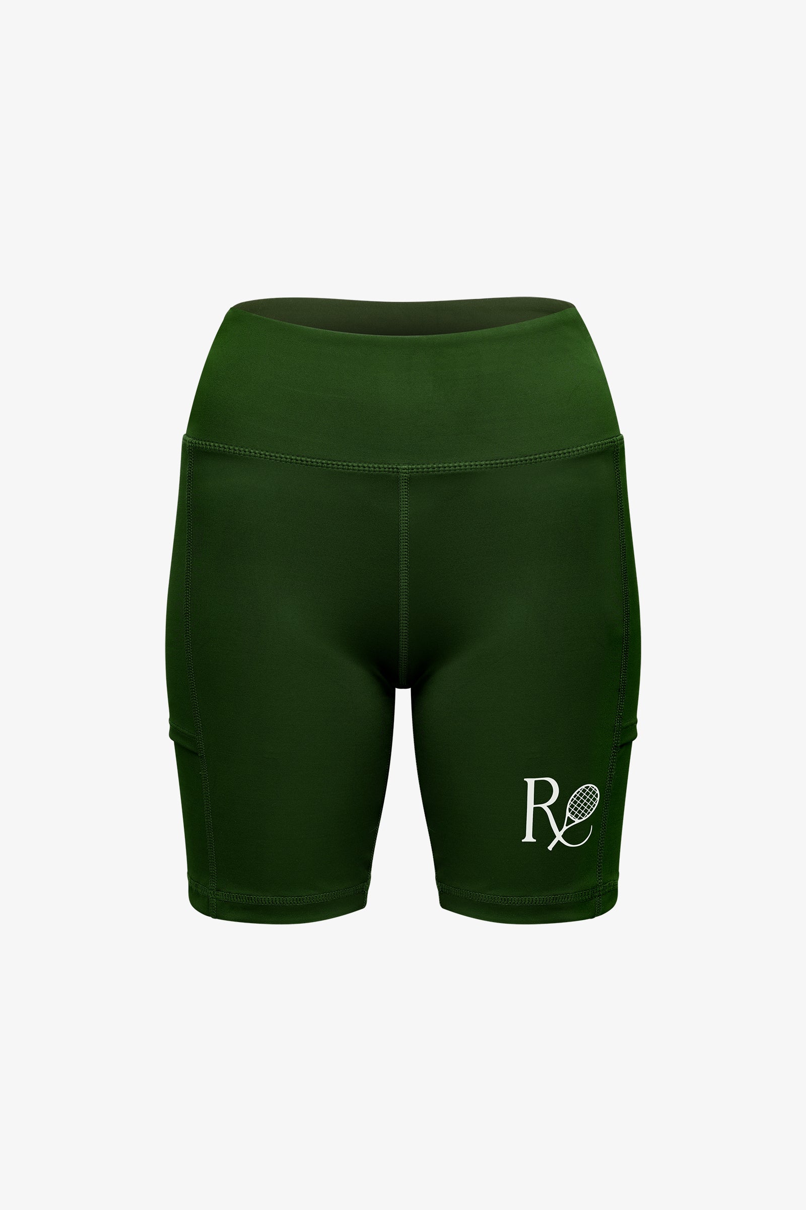 Ball Pocket Biker Shorts / Dark Green