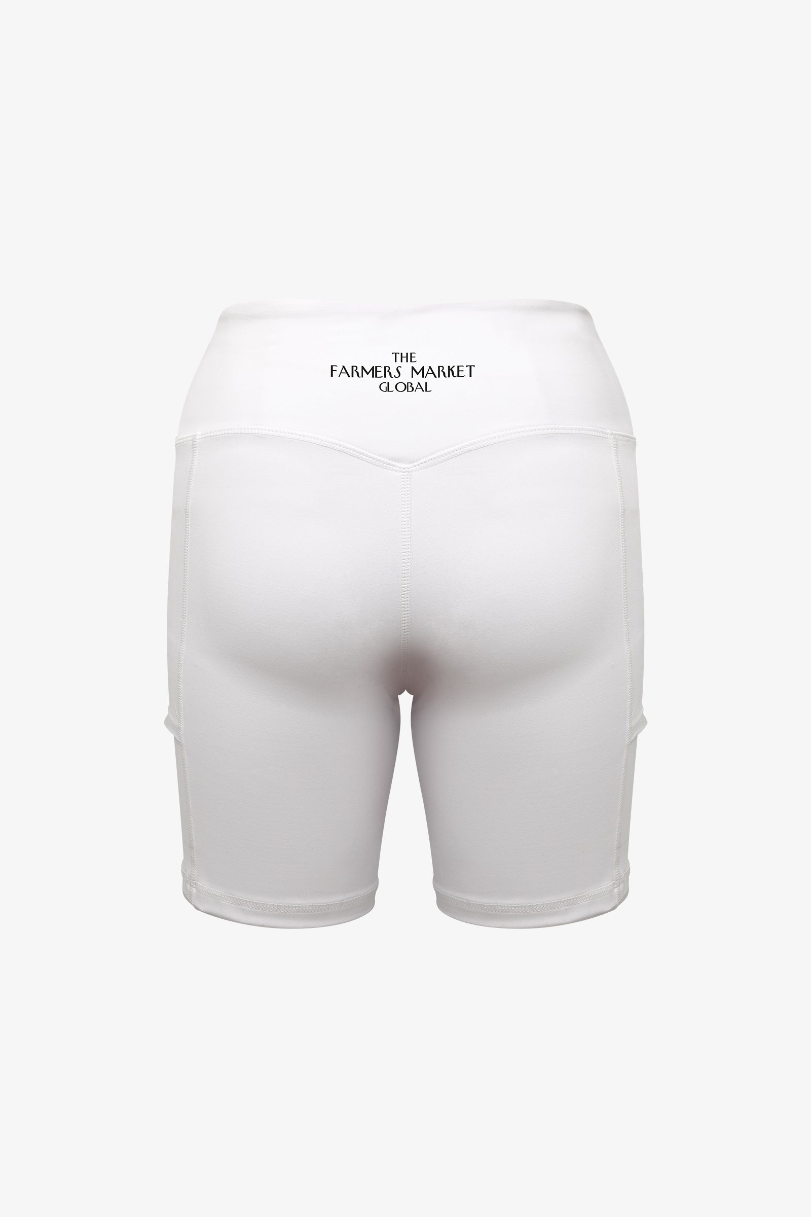 Ball Pocket Biker Shorts / White