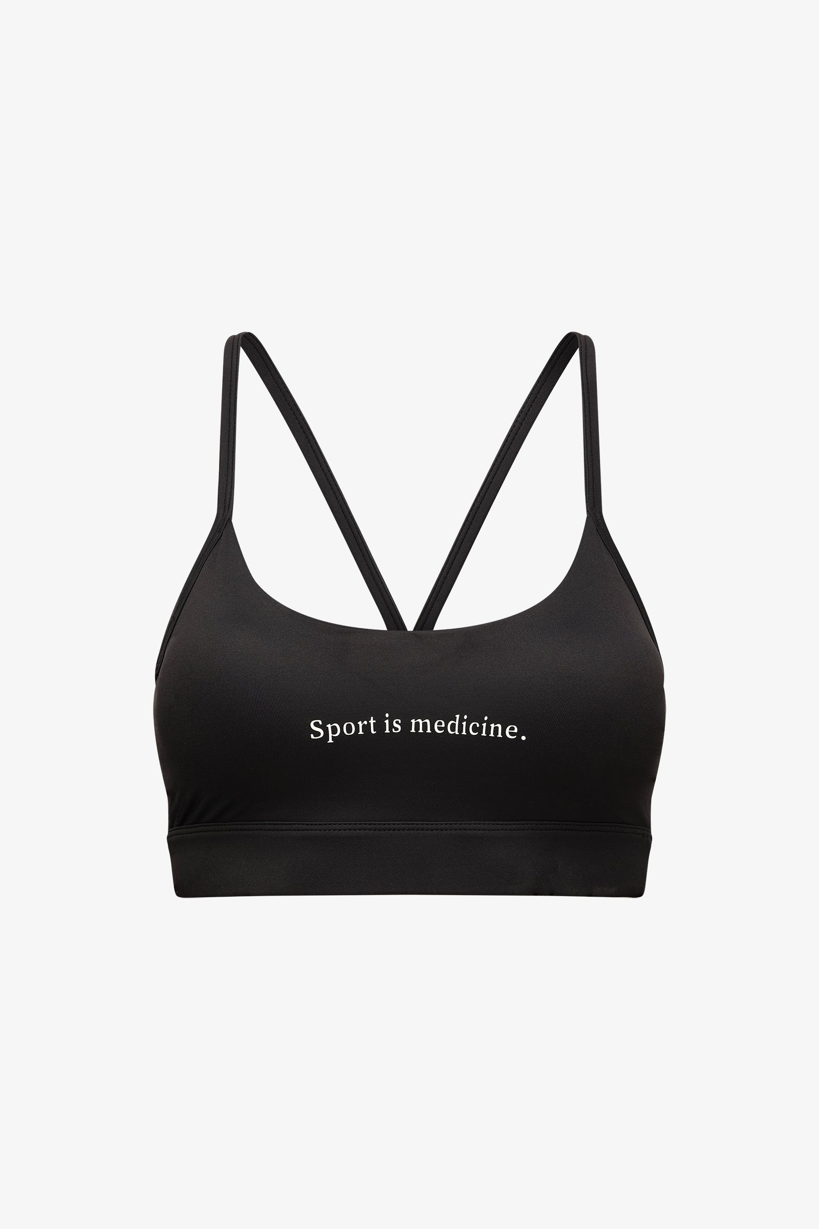 Sport Is Medicine Racer Back Sports Bra / Black