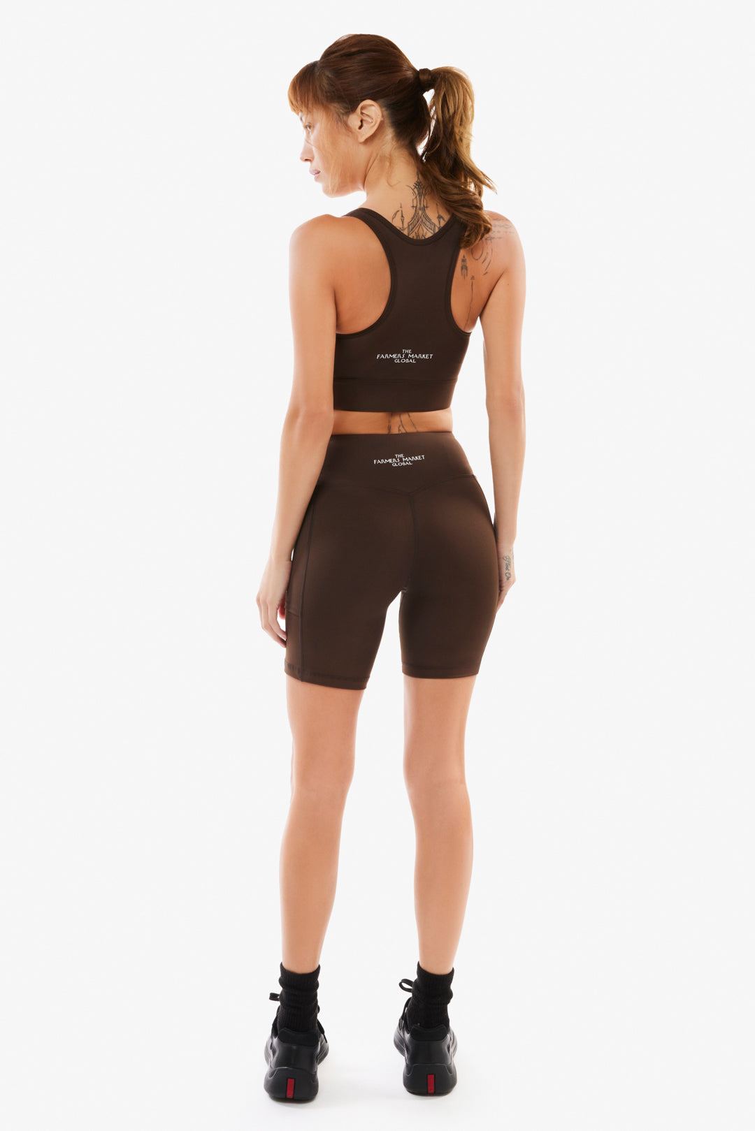 Ball Pocket Biker Shorts / Brown