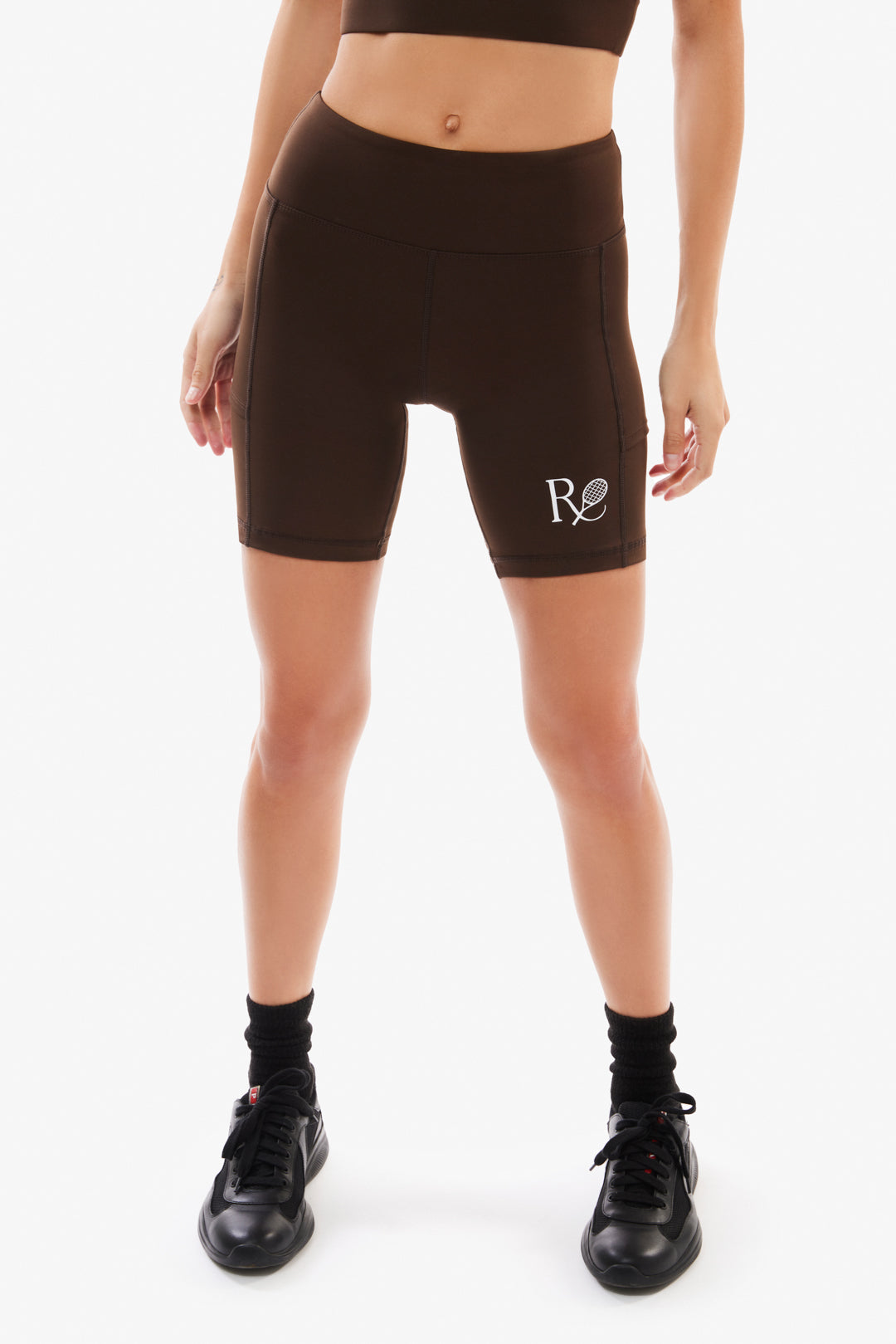 Ball Pocket Biker Shorts / Brown