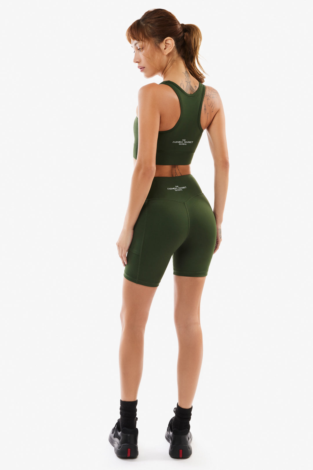 Ball Pocket Biker Shorts / Dark Green