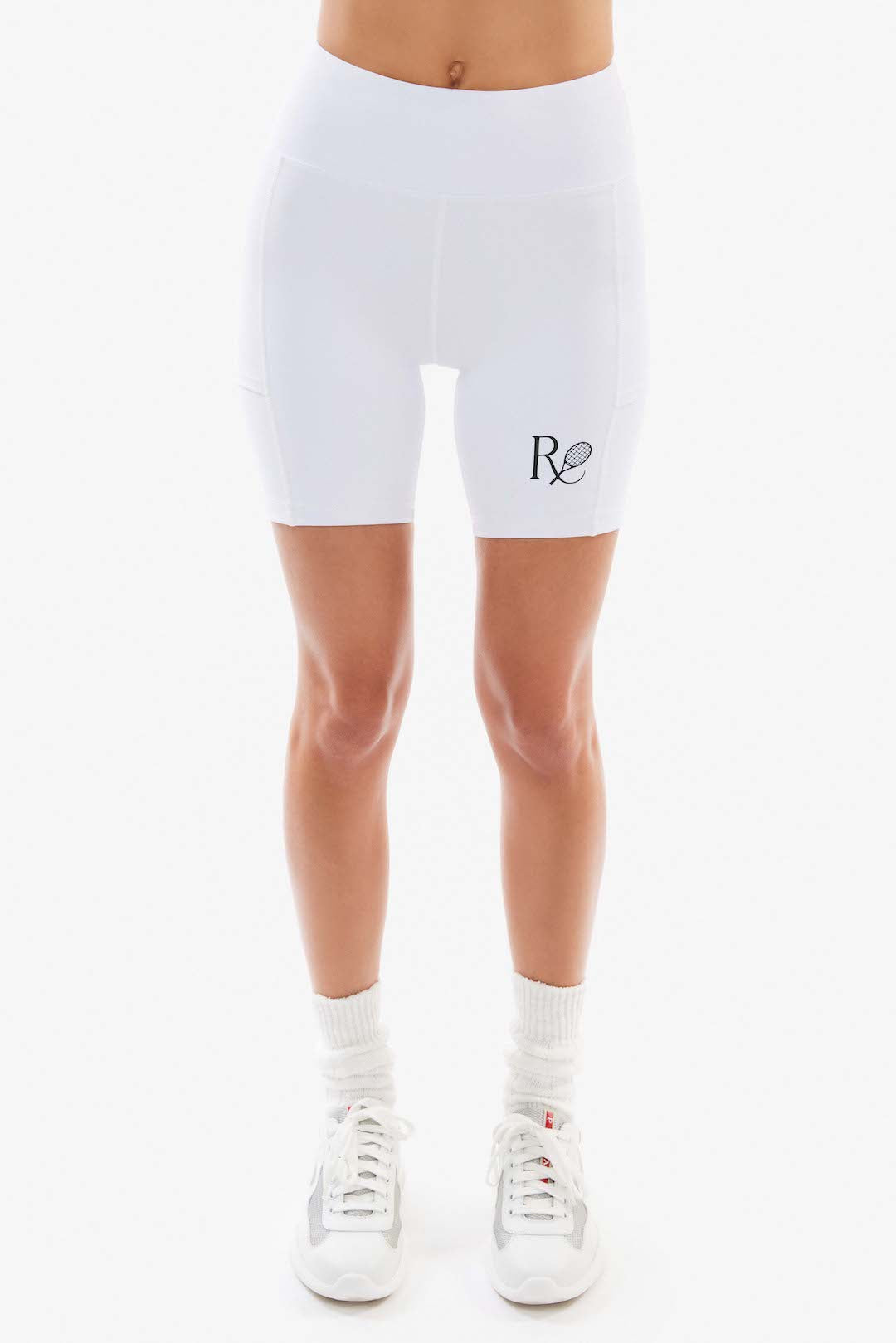 Ball Pocket Biker Shorts / White