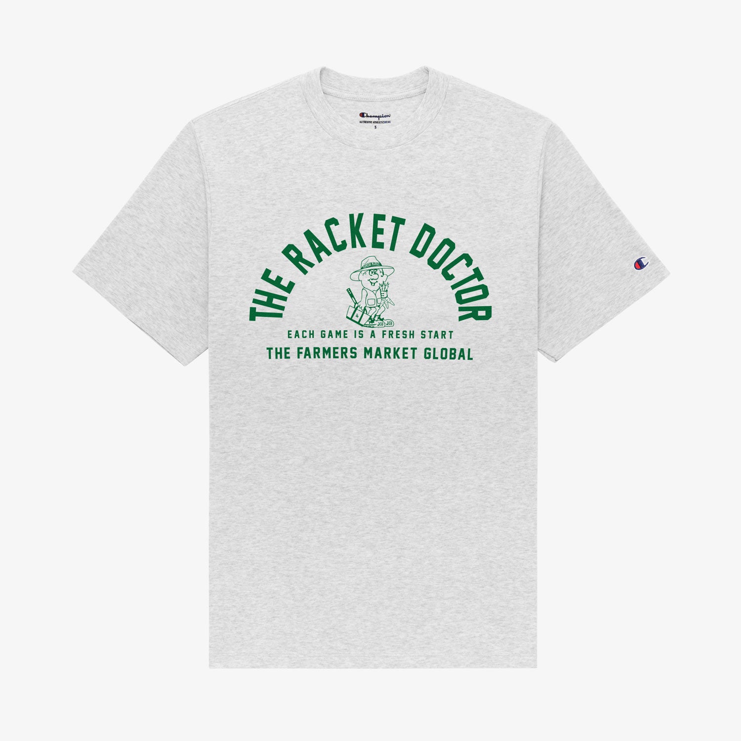 The Racket Doctor Farmer Tee / Ash Grey